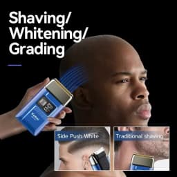 Kemei KM-1112 USB Charging IPX5 Waterproof Shaver 2 In1 Men's Rechargeable Electric Beard Razor Floating Forward Shaving Machine