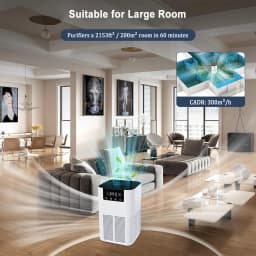 Air Purifier Smoke Odor Negative Ion Generator with Aromatherapy Air Cleaner for Household HEPA Filter Efficient Purifying Air