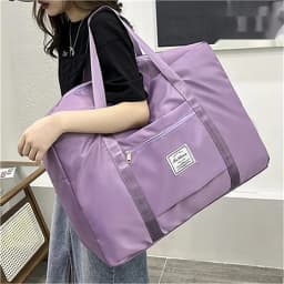 1pc Folding Travel Large Capacity Storage Bag Zipper Portable Sport Bag Versatile Gym Handbag Luggage Tote Carrying Bag S/M/L/XL