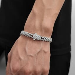 Wholesale 8Mm Hip Hop Jewelry 2 Rows Thin Cuban Link Chains Cubic Zirconia Iced Out Argenteous For Girl Cuban Necklaces Men