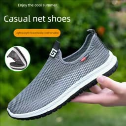 Men's breathable lightweight casual mesh sports shoes summer outdoor soft sole running shoes fashion walking shoes male sneakers