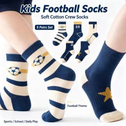 5 Pairs Baby Crew Socks Spring Autumn Cotton Socks Kids Boys Striped Socks Children's Sport Socks