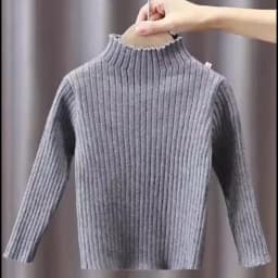 High Neck Baby Sweaters Autumn Winter Kids Boys Girls Long Sleeve Pure Color Knit Sweater Baby Kids Boys Girls Pullover Sweaters