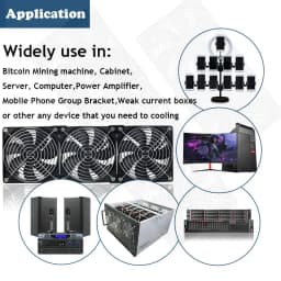 120mm 3000RPM Fan Cooling with Controller 12cm 12V 220V Btc Machine Chassis Workstation Cabinet Radiator Server Fan