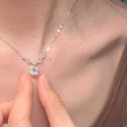 S925 Sterling Silver Zircon Pendants Necklaces For Girl Luxury CZ Fine Jewelry Gift Female Wedding Gift Free Shipping Wholesale