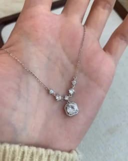 S925 Sterling Silver Zircon Pendants Necklaces For Girl Luxury CZ Fine Jewelry Gift Female Wedding Gift Free Shipping Wholesale