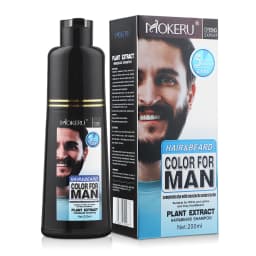 Natural Men's Black Beard Dye Shampoo 5 Minutes Fast Darken Hair Dye Cream Cover White Grey Permanent Beard Care Tint Cream