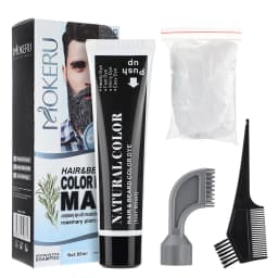 Natural Men's Black Beard Dye Shampoo 5 Minutes Fast Darken Hair Dye Cream Cover White Grey Permanent Beard Care Tint Cream