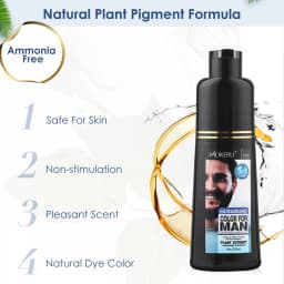 Natural Men's Black Beard Dye Shampoo 5 Minutes Fast Darken Hair Dye Cream Cover White Grey Permanent Beard Care Tint Cream
