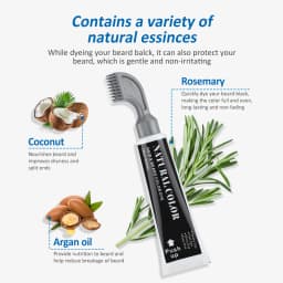 Natural Men's Black Beard Dye Shampoo 5 Minutes Fast Darken Hair Dye Cream Cover White Grey Permanent Beard Care Tint Cream