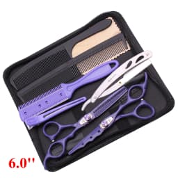 6'' Professional Hair Scissors Cutting Shears Thinning Hairdressing Haircut Salon Barber Home Japanese Steel Dropshipping A1019