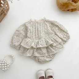Sweet Newborn Baby Girls Double Layers Lace Romper Cozy Long Sleeve Tulle Baby Tutu Romper Dress for Toddler Girls Clothing 0-2Y
