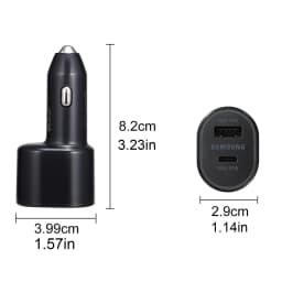 Samsung Dual Usb Car Charger 60w 45w 15w Type C Auto Chargeur Cargador Galaxy A50 A55 S24 S23 S22 Ultra Note 20 10 Z Flip Fold 6