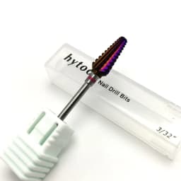 HYTOOS Purple Carbide Nail Drill Bits 3/32" Tornado Carbide Bit Milling Cutters For Manicure Pedicure Nails Accessories Tools