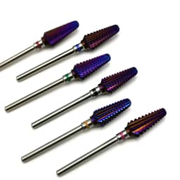 HYTOOS Purple Carbide Nail Drill Bits 3/32" Tornado Carbide Bit Milling Cutters For Manicure Pedicure Nails Accessories Tools
