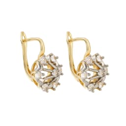 Inlays with hollow design earrings, earrings, copper plated 14K gold fashion jewelry ladies party wedding banquet set gift