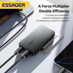 Essager 65W GaN Charger USB Type C Quick Charge 3.0 Fast Charger for iPhone 15 14 Xiaomi Samsung ipad Macbook Tablet PD Charger