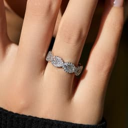 MODIAN 925 Sterling Silver Sparkling Geometric Clear Zirconia Eternity Band Stackable Rings For Women Fine Vacation Jewelry Gift