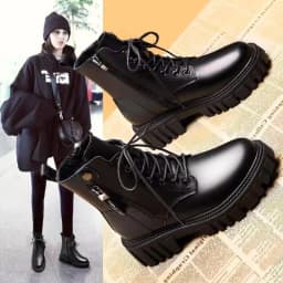 2024 New Boots Ladies Lace-Up Shoes for Women Warm Platform Zipper Ankle Boots Soft Women Shoes Winter Boots Fashion Botas Mujer