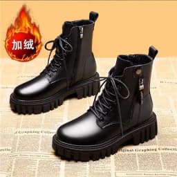 2024 New Boots Ladies Lace-Up Shoes for Women Warm Platform Zipper Ankle Boots Soft Women Shoes Winter Boots Fashion Botas Mujer