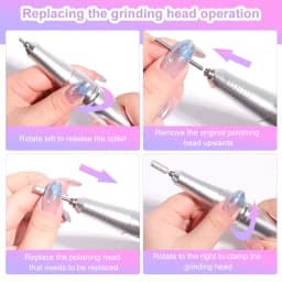 Professional 45000RPM Electric Portable Nail Drill Machine Rechargeable Low Noise Nail Sander File for Manicure Salon Tool