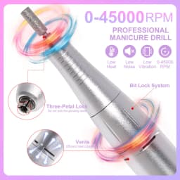 Professional 45000RPM Electric Portable Nail Drill Machine Rechargeable Low Noise Nail Sander File for Manicure Salon Tool