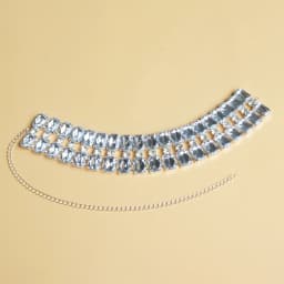 Bling Square Rhinestone Choker Necklace Exaggerate Accessories Luxury Women Statements Clavicle Chain Necklace Body Jewelry