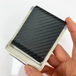 High Quality Glossy 3k Twill Real Carbon Fiber Credit ID Card Holder In Stock Slim Money Clip For Men Women