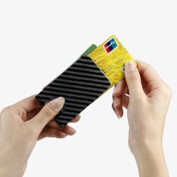 High Quality Glossy 3k Twill Real Carbon Fiber Credit ID Card Holder In Stock Slim Money Clip For Men Women