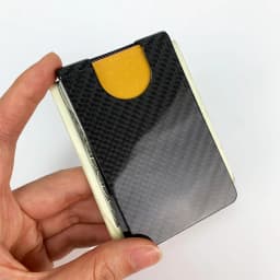 High Quality Glossy 3k Twill Real Carbon Fiber Credit ID Card Holder In Stock Slim Money Clip For Men Women