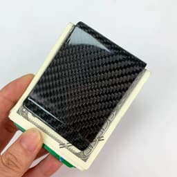 High Quality Glossy 3k Twill Real Carbon Fiber Credit ID Card Holder In Stock Slim Money Clip For Men Women