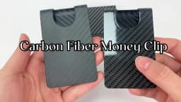 High Quality Glossy 3k Twill Real Carbon Fiber Credit ID Card Holder In Stock Slim Money Clip For Men Women