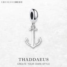 Anchor Dangle Charm Pendant Women Men 925 Sterling Silver Lucky Fashion Jewelry Accessories Party Trendy Gift