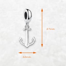 Anchor Dangle Charm Pendant Women Men 925 Sterling Silver Lucky Fashion Jewelry Accessories Party Trendy Gift