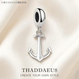 Anchor Dangle Charm Pendant Women Men 925 Sterling Silver Lucky Fashion Jewelry Accessories Party Trendy Gift