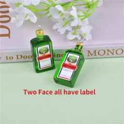 10pcs/pack Alcohol Jager Bottle Charms for Earring DIY Fashion Jewelry Accessories