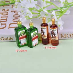 10pcs/pack Alcohol Jager Bottle Charms for Earring DIY Fashion Jewelry Accessories