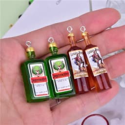 10pcs/pack Alcohol Jager Bottle Charms for Earring DIY Fashion Jewelry Accessories