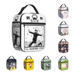 Gojo Satoru Accessories Insulated Lunch Bag For School Food Container Reusable Thermal Cooler Lunch Box