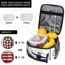 Gojo Satoru Accessories Insulated Lunch Bag For School Food Container Reusable Thermal Cooler Lunch Box