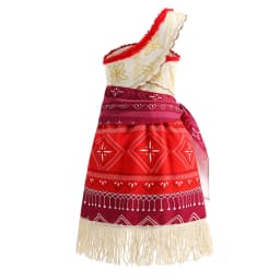 Halloween One-Shoulder Moana Girl Plays Cute Princess Sleeveless Clothing Plus Accessories Set Beach Family Party Birthday Gift