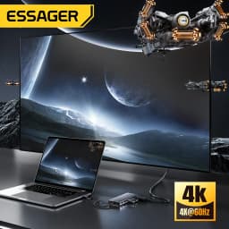 Essager USB C Hub With M.2 SSD Hard Disk Enclosure 6/7 in 1 PD100W USB3.2 10Gbps HDMI USB Type C Adapter for Macbook Pro Air PC