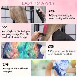 10 color portable Hair dye set Chalk Comb temporary washable hair dye