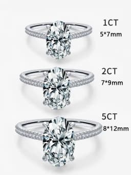 925 Sterling Silver Zirconia Gorgeous Shiny 1-5CT Oval Stone Ring For Women Engagement Wedding Luxury High Quality Fine Jewelry