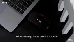 HOCO GM36 Dual Fan For Phone Ice Cooling Universal Mobile Phone Cooler Long Lasting Stronger Cooling Air Fan Digital Display