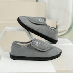 Litfun Winter Warm Cotton Slippers For Women Men Outdoor Anti-slip Faux Fur Cotton Shoes Indoor Soft Cozy Plush Flat House Shoes
