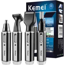 KEMEI 6630 4in1 Rechargeable Nose Trimmer Beard Trimmer Ear Eyebrow Nose Hair Trimmer For Nose Ear Hair Removal Clean Machine