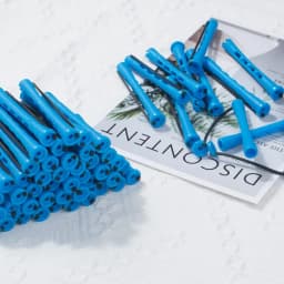 Perm Rods 60 pcs Small Size Hair Rollers for Natural Hair Long Short Hair Styling Tool Hair Curlers 0.35 inch Blue Color