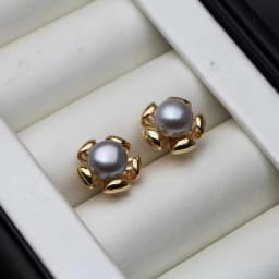 Real Cultured Freshwater Pearl Earring 925 Silver,Wedding Cute Black Pearl Stud Earrings Wife Girl Birthday