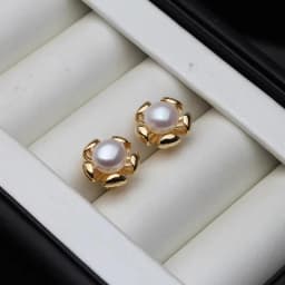 Real Cultured Freshwater Pearl Earring 925 Silver,Wedding Cute Black Pearl Stud Earrings Wife Girl Birthday